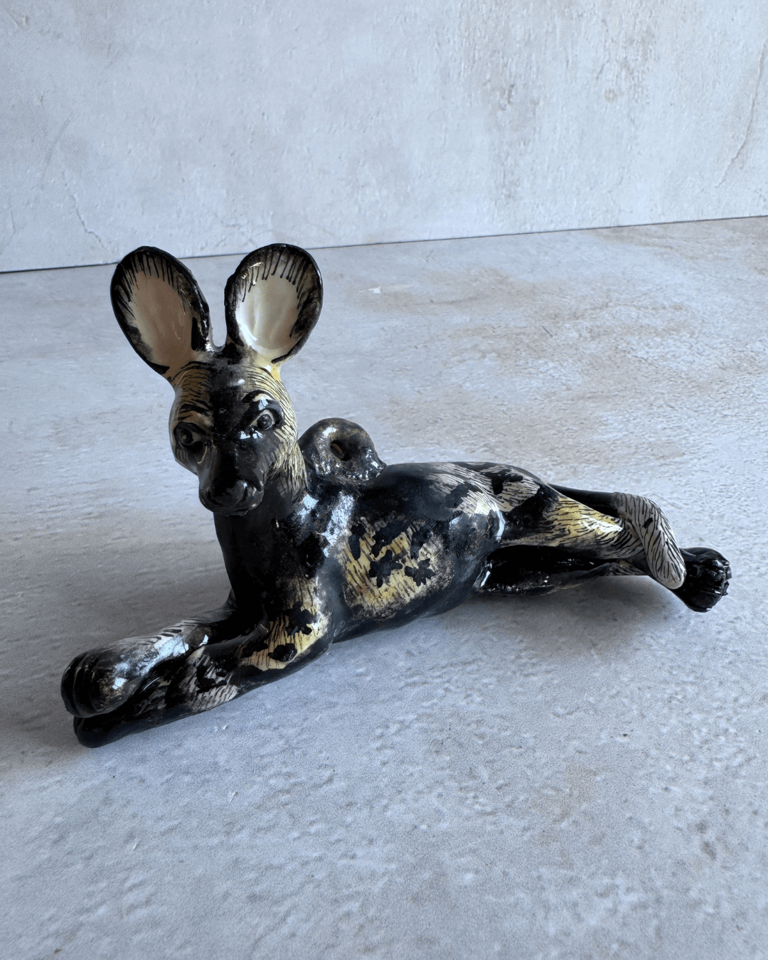 hanging ceramic sculptures endangered animals rachael wild south africa
