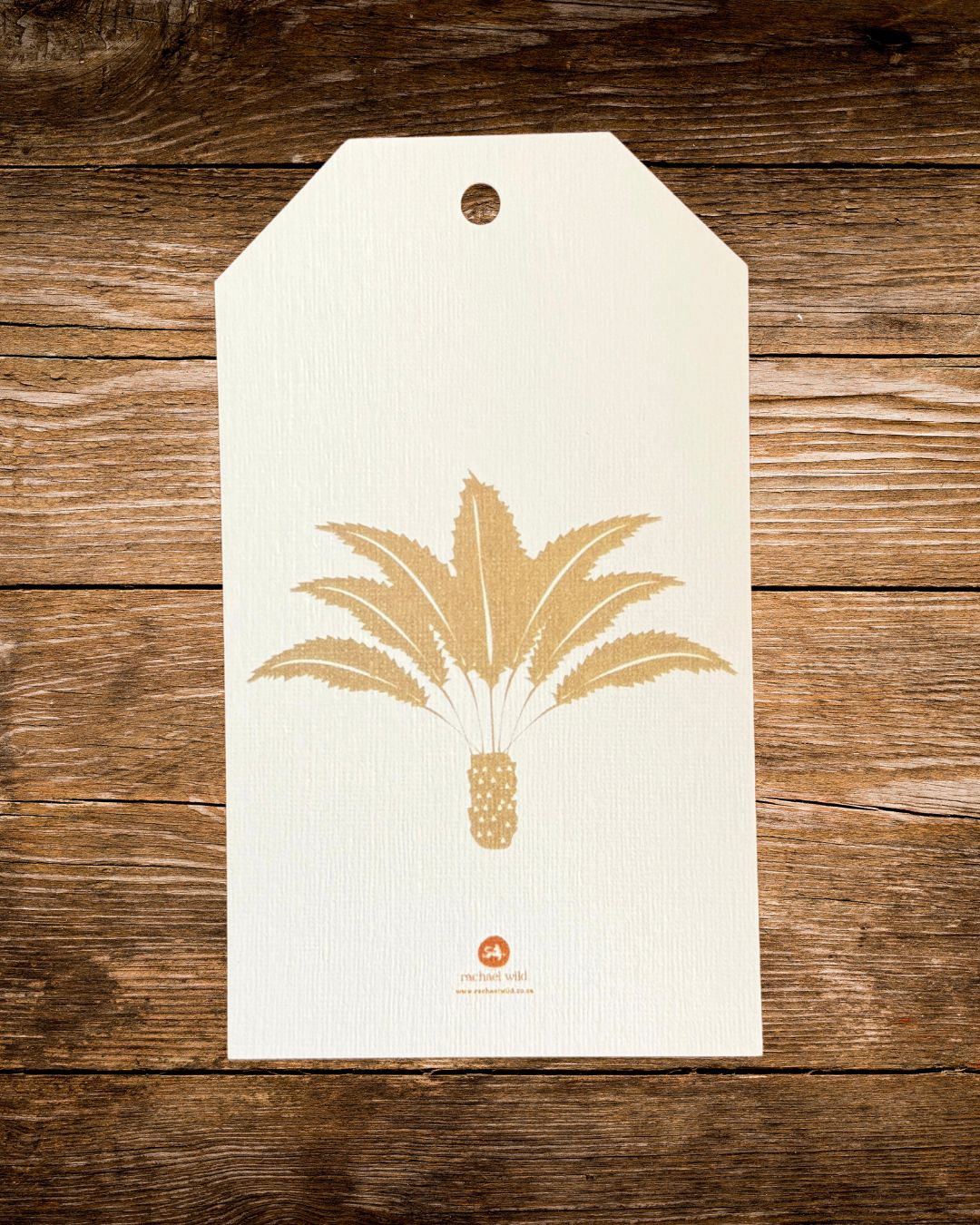 single cycad gift tag by rachael wild