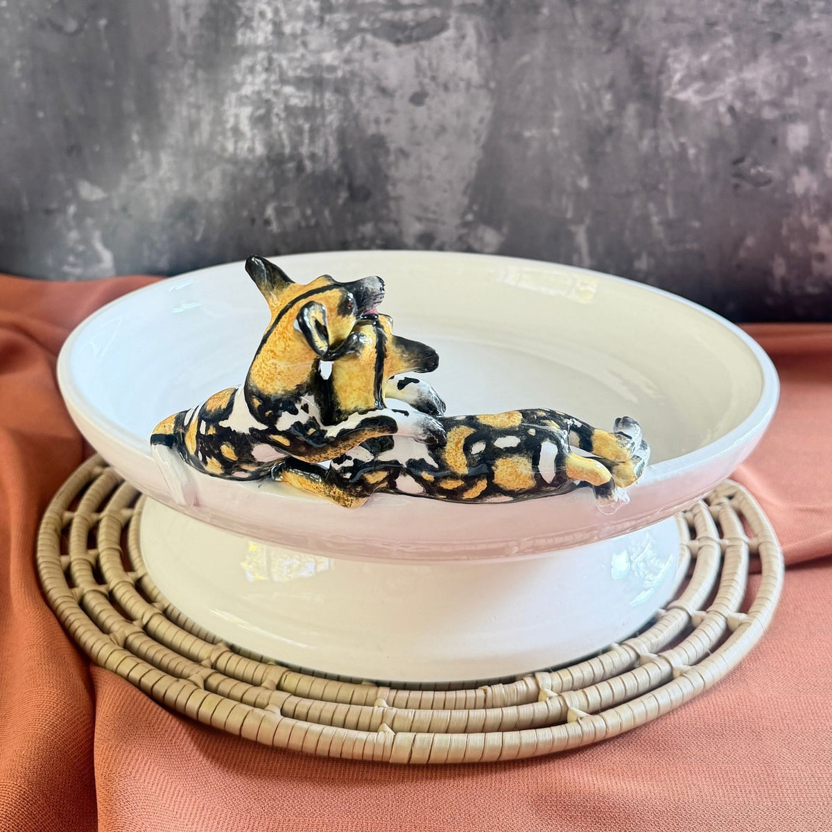 wild dog raised bowl