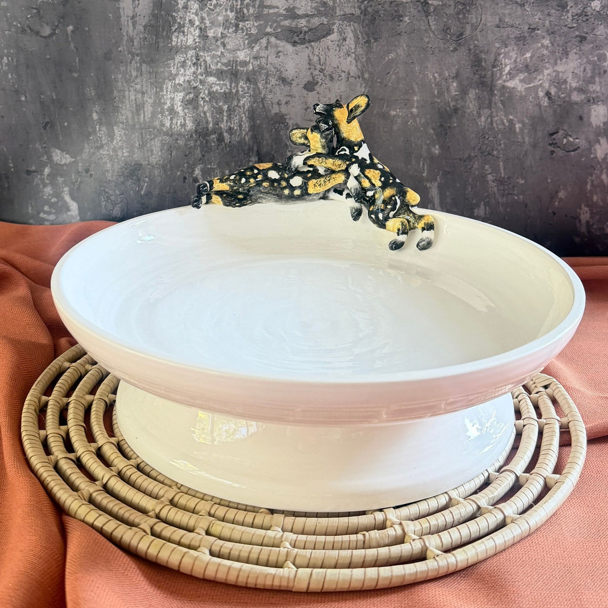 wild dog raised bowl