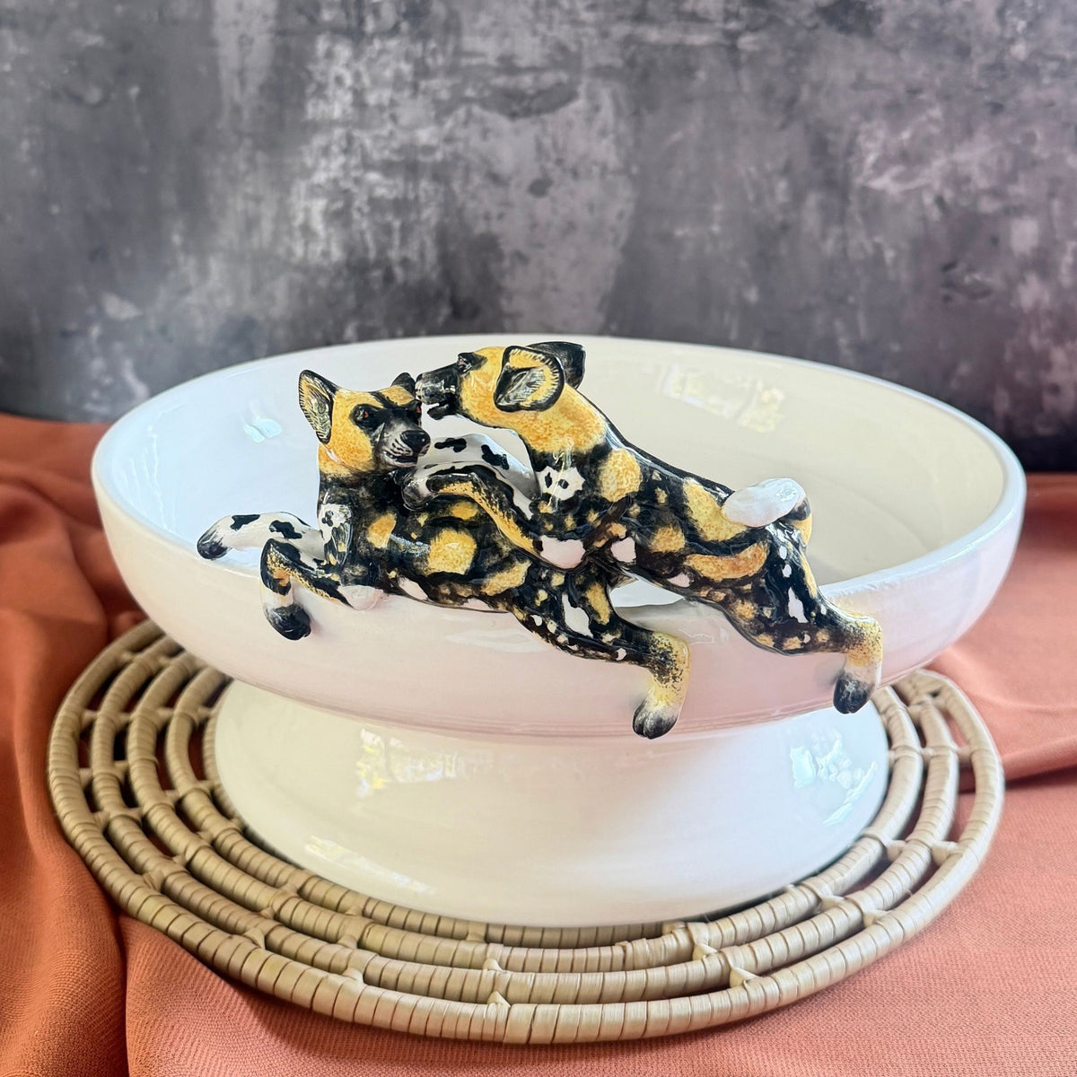 wild dog raised bowl