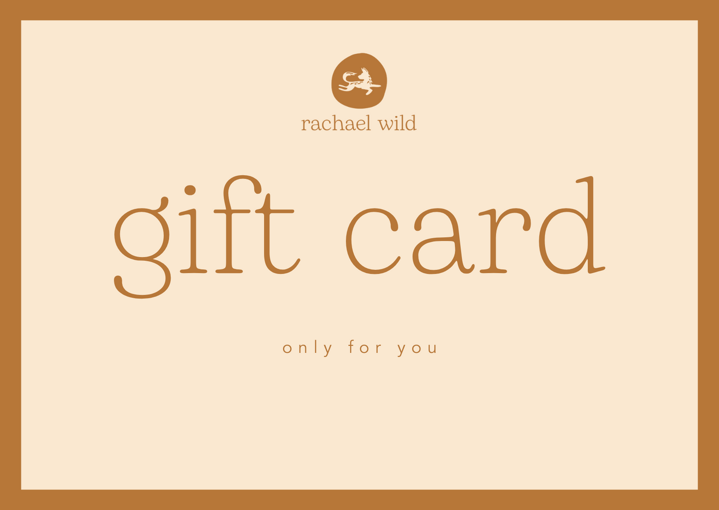 rachael wild gift card