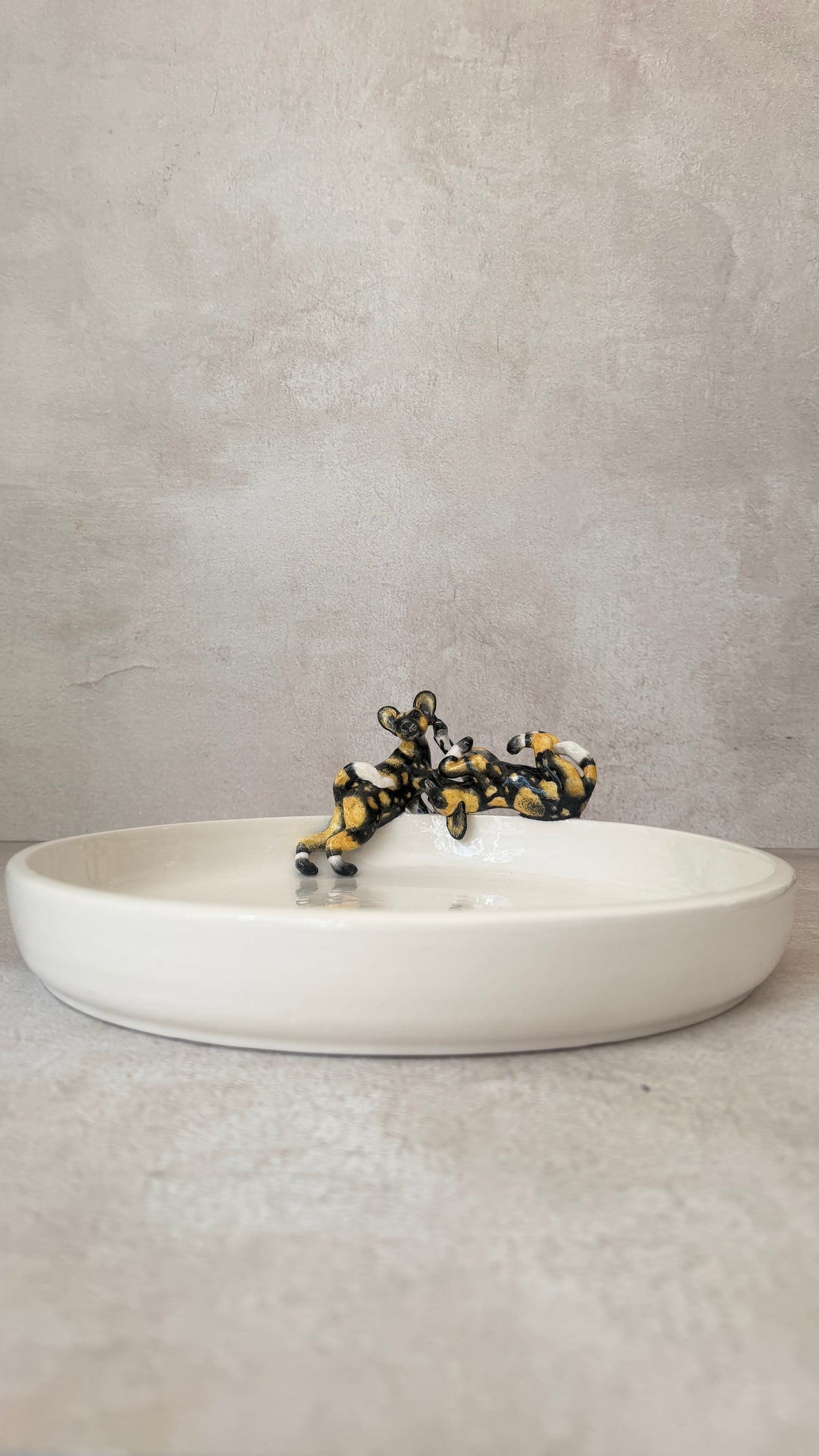 wild dog ceramic serving bowl by rachael wild