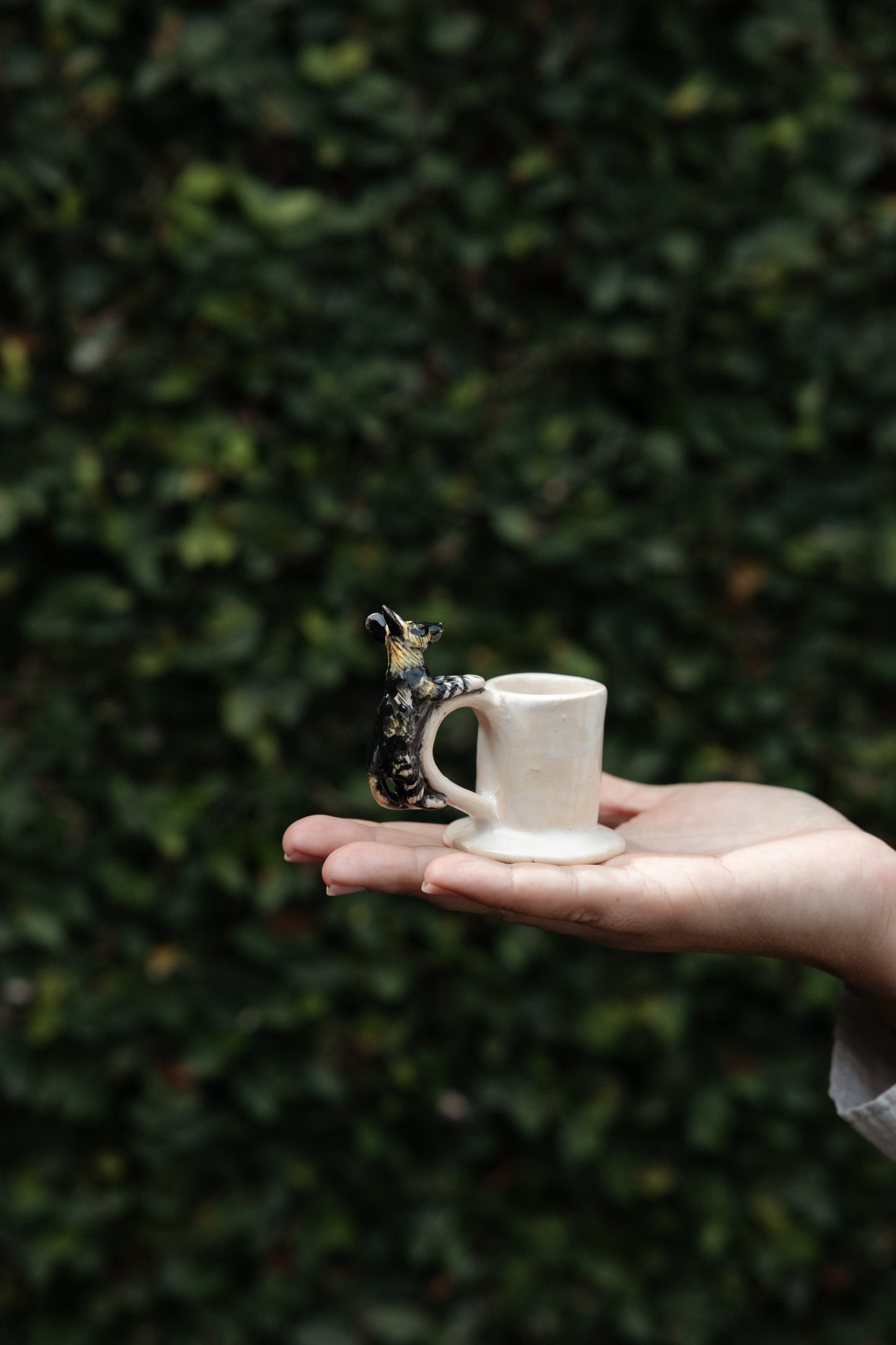 hanging ceramic sculptures endangered animals rachael wild south africa