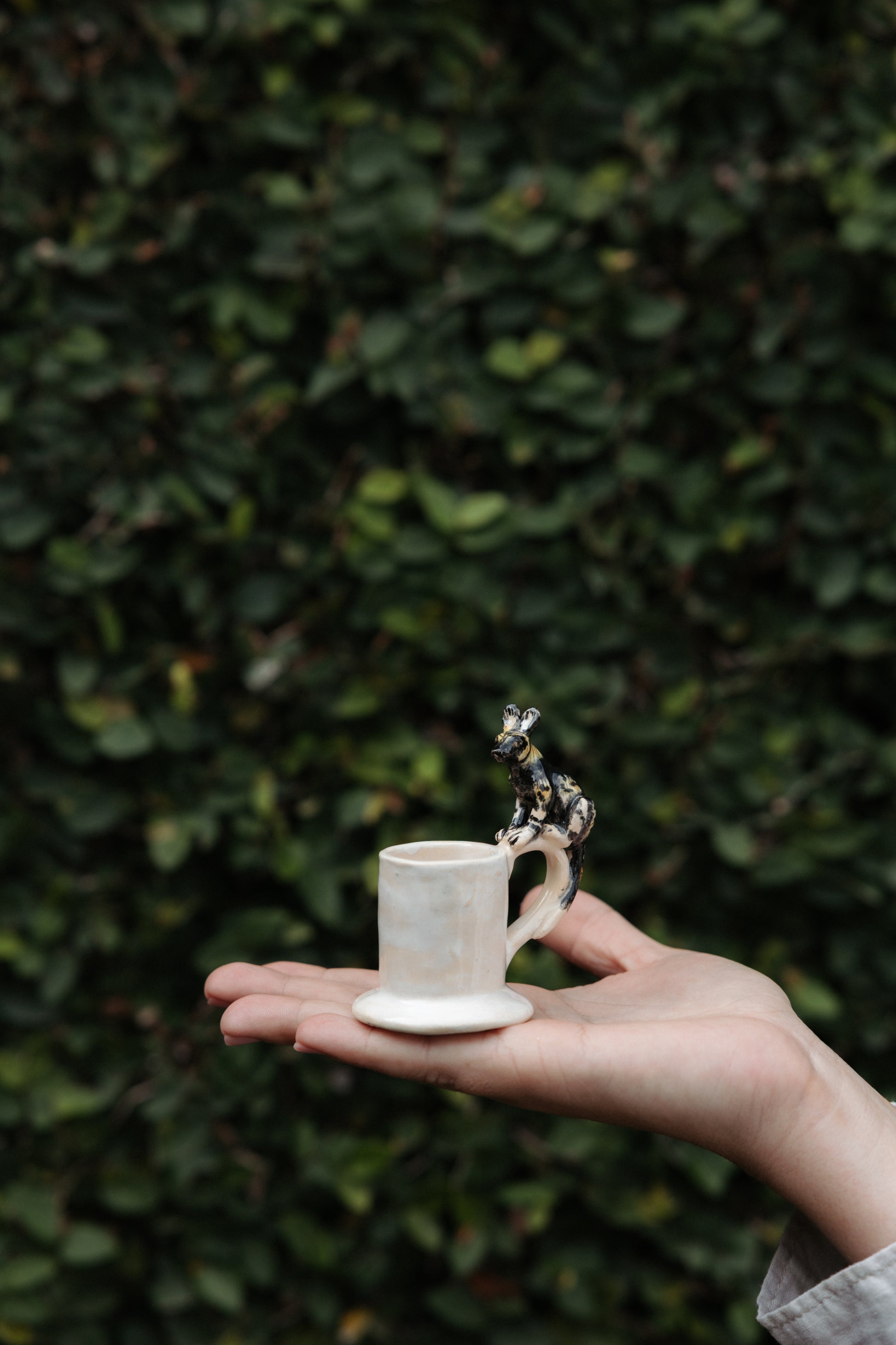 hanging ceramic sculptures endangered animals rachael wild south africa