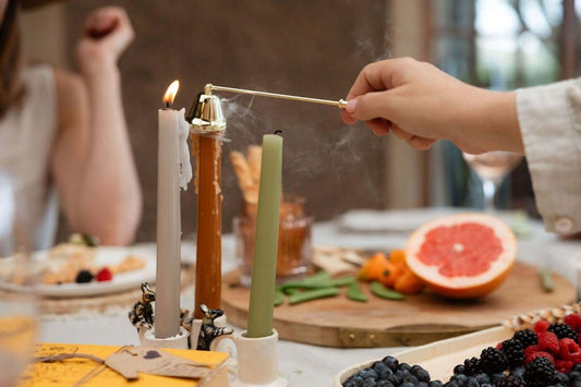 Handmade candle holder crafted by Rachael Wild, elegant design perfect for home decor and ambiance enhancement.