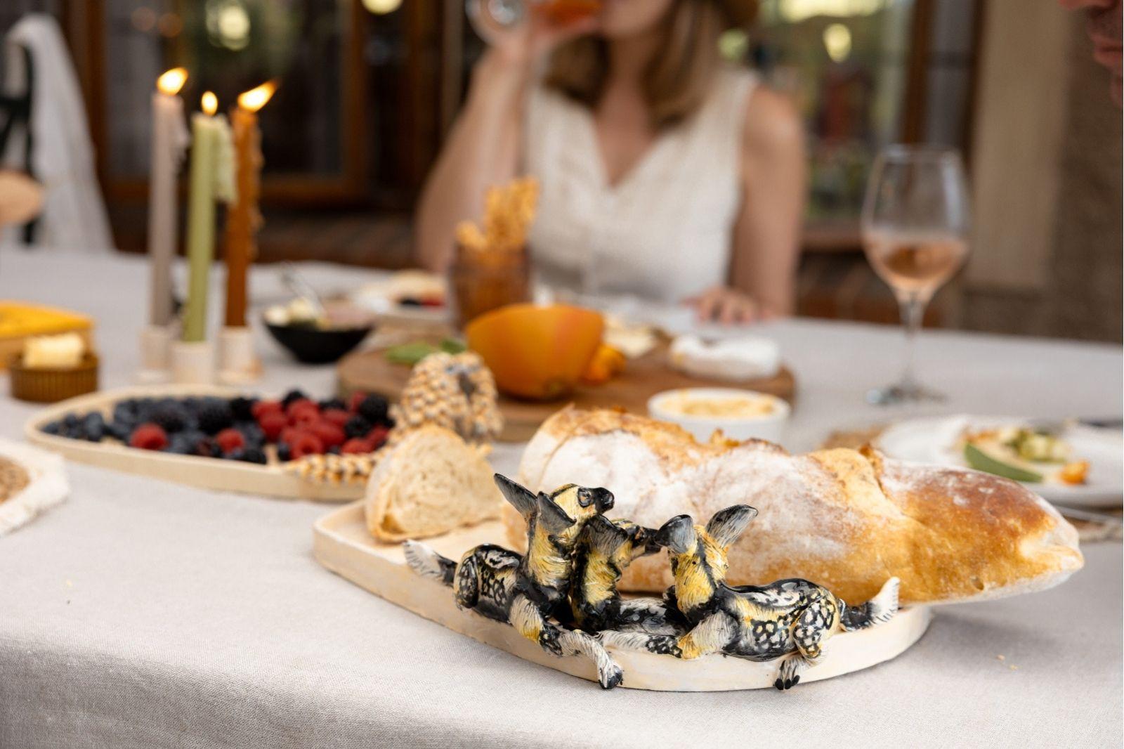 Handmade platter crafted by Rachael Wild, showcasing exquisite artisanal design and quality craftsmanship.