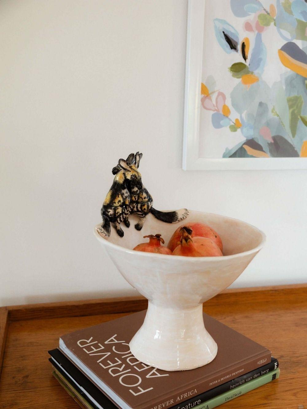 Handmade raised bowl by Rachael Wild featuring elegant ceramics craftsmanship